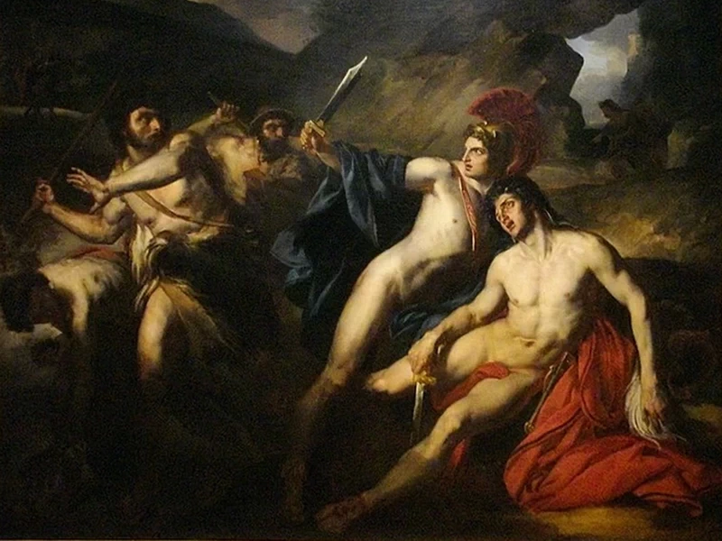 1800-François Bouchot - Pilade difende Oreste- Museo di Orleans